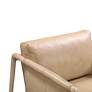 3_TOV Chakka 29 1/2" Wide Tan Genuine Leather Modern Accent Chair more views