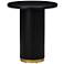 TOV Chelsea 26" Wide Modern Black Oak Wood Round Entry Table