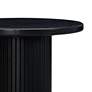 3_TOV Chelsea 26" Wide Modern Black Oak Wood Round Entry Table more views