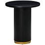5_TOV Chelsea 26" Wide Modern Black Oak Wood Round Entry Table more views