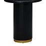 6_TOV Chelsea 26" Wide Modern Black Oak Wood Round Entry Table more views