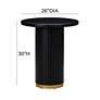 7_TOV Chelsea 26" Wide Modern Black Oak Wood Round Entry Table more views
