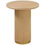 3_TOV Chelsea 26" Wide Modern Natural Oak Wood Round Entry Table