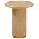 TOV Chelsea 26" Wide Modern Natural Oak Wood Round Entry Table