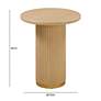 7_TOV Chelsea 26" Wide Modern Natural Oak Wood Round Entry Table more views
