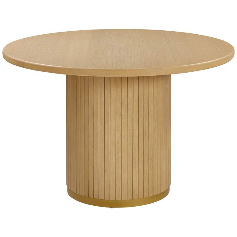 Image 2 TOV Chelsea 47 1/4" Wide Modern Round Natural Oak Round Dining Table