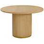2_TOV Chelsea 47 1/4" Wide Modern Round Natural Oak Round Dining Table