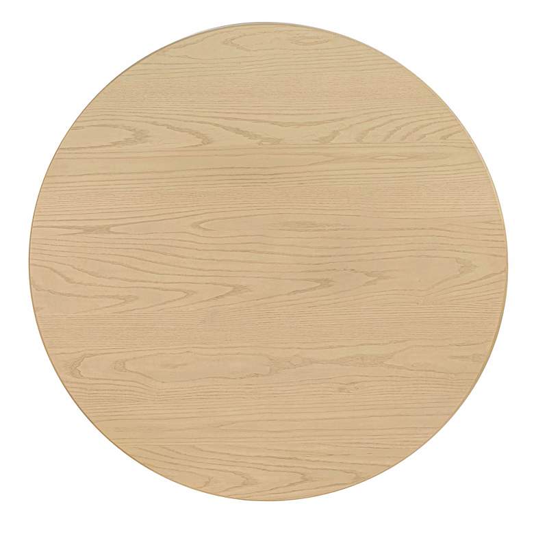 Image 3 TOV Chelsea 47 1/4" Wide Modern Round Natural Oak Round Dining Table more views