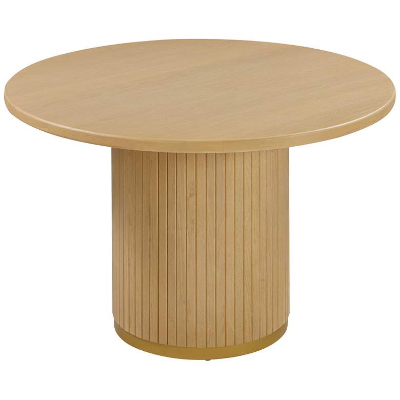 Image 4 TOV Chelsea 47 1/4" Wide Modern Round Natural Oak Round Dining Table more views