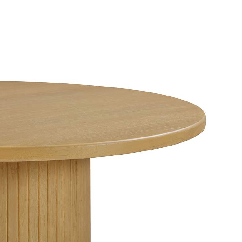 Image 6 TOV Chelsea 47 1/4" Wide Modern Round Natural Oak Round Dining Table more views