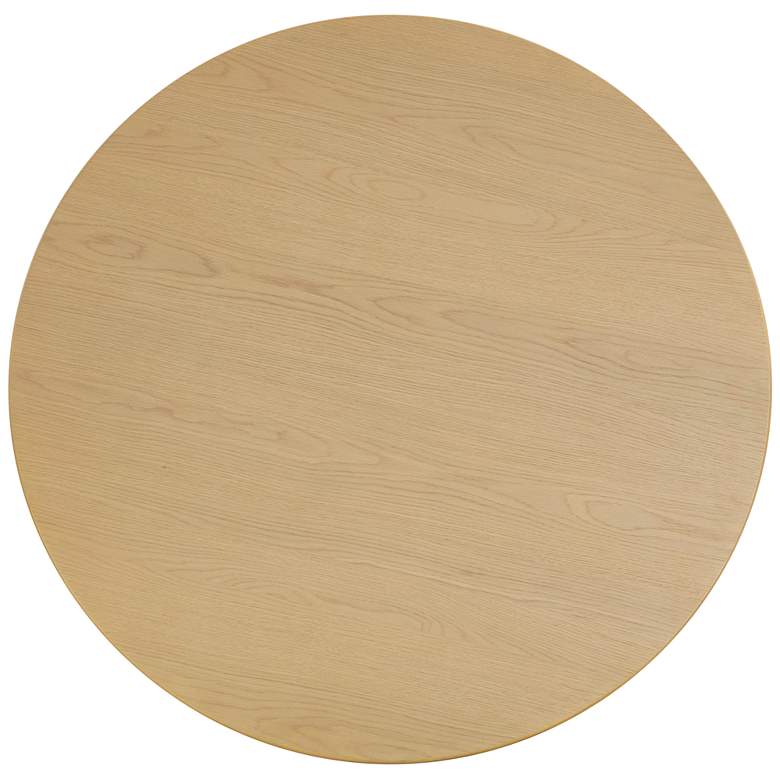 Image 7 TOV Chelsea 47 1/4" Wide Modern Round Natural Oak Round Dining Table more views