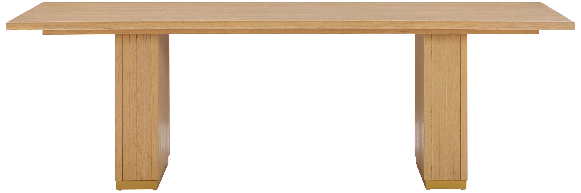 Image 4 TOV Chelsea 96" Wide Modern Rectangular Natural Oak Wood Dining Table more views