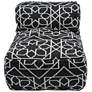 4_TOV Chiara 27" Wide Black and White Fabric Outdoor Accent Pouf more views