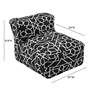 5_TOV Chiara 27" Wide Black and White Fabric Outdoor Accent Pouf more views