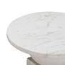 2_TOV Chip 16" Wide White Marble Print Modern Concrete Side Table more views