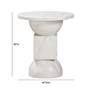 5_TOV Chip 16" Wide White Marble Print Modern Concrete Side Table more views