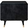 5_TOV Christine 27" Black and Natural Cane 2-Drawer Modern Nightstand more views
