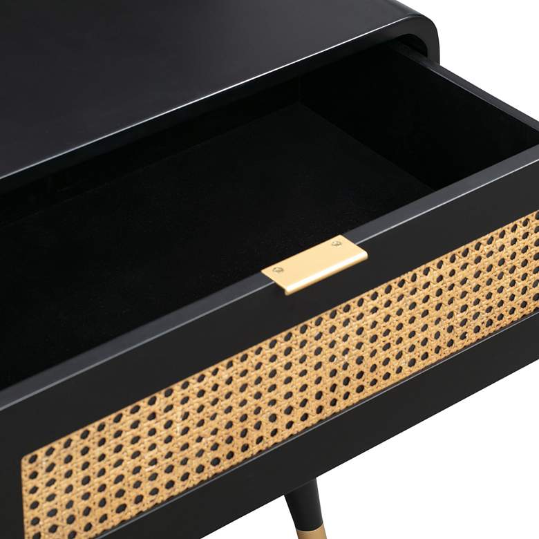 Image 6 TOV Christine 27" Wide Black 2-Drawer Modern Nightstands Set of 2 more views
