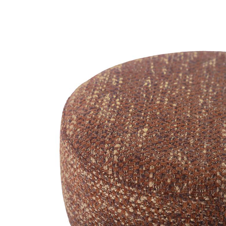 Image 2 TOV Claire 14" Wide Knubby Sedona Brown Fabric Modern Accent Stool more views