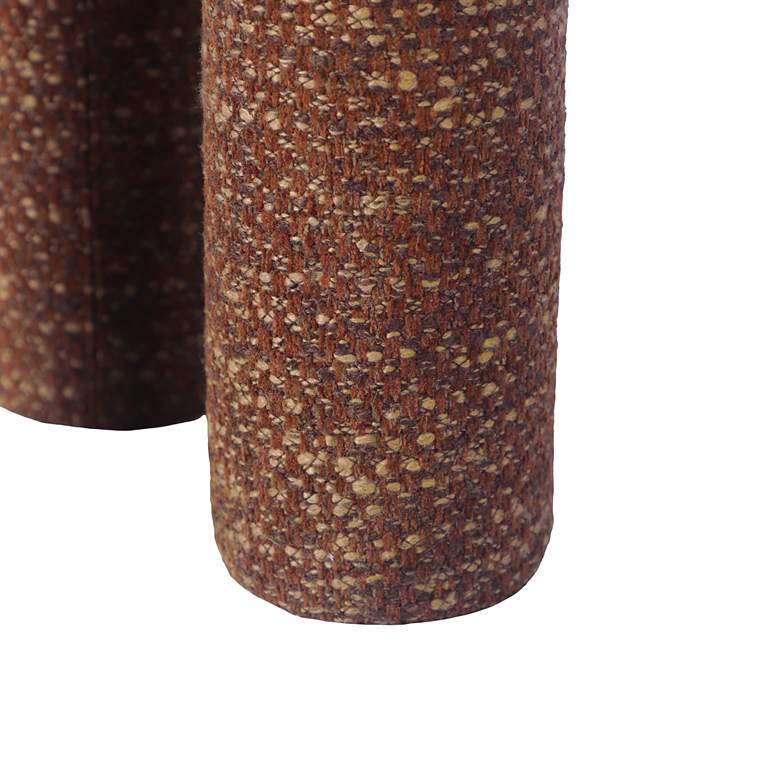 Image 3 TOV Claire 14" Wide Knubby Sedona Brown Fabric Modern Accent Stool more views