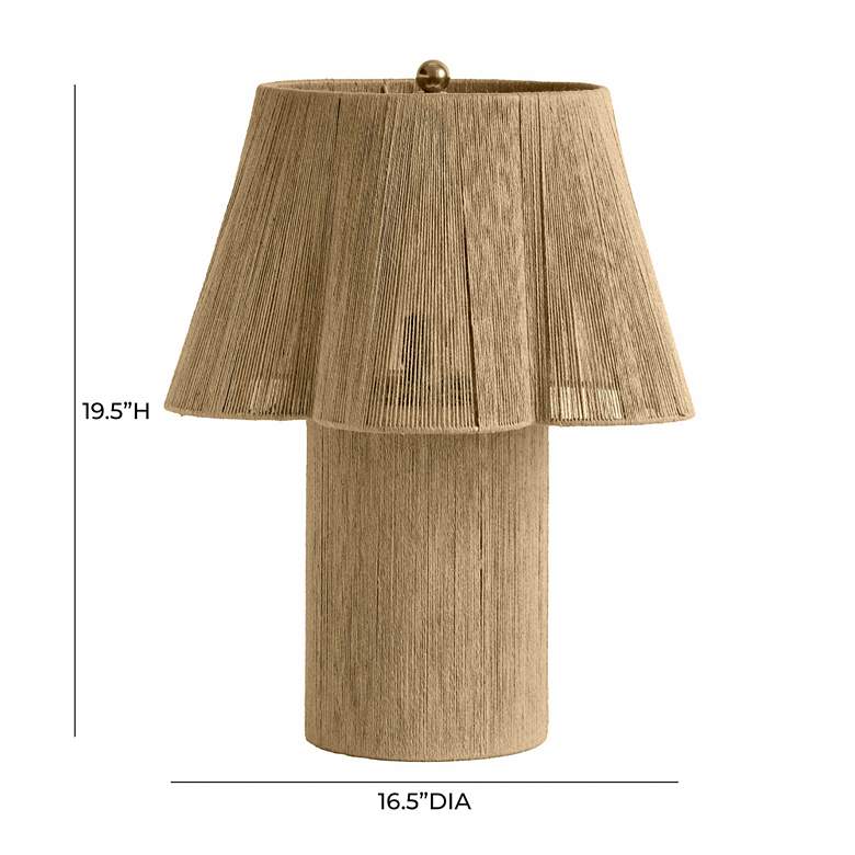 Image 6 TOV Corrine 19 1/2" High Coastal Modern Natural Jute Accent Table Lamp more views