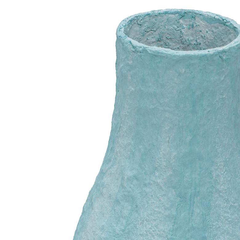 Image 2 TOV Cotton Mache 12" High Modern Cloudy Blue Decorative Vase more views