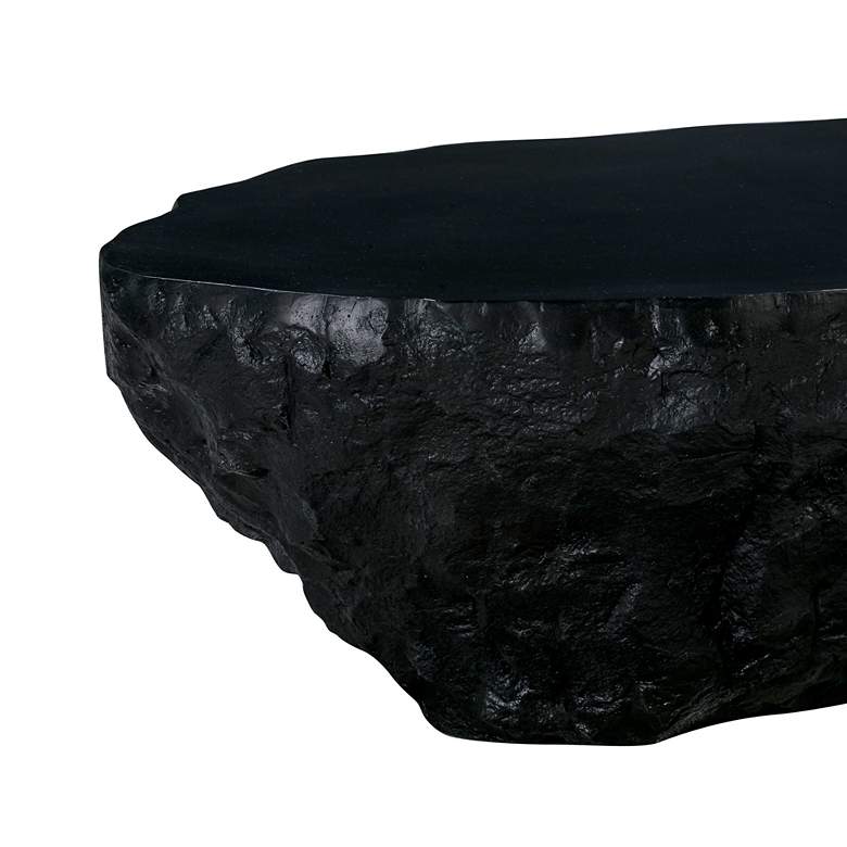 Image 5 TOV Crag 56" Wide Modern Black Indoor-Outdoor Coffee Table more views