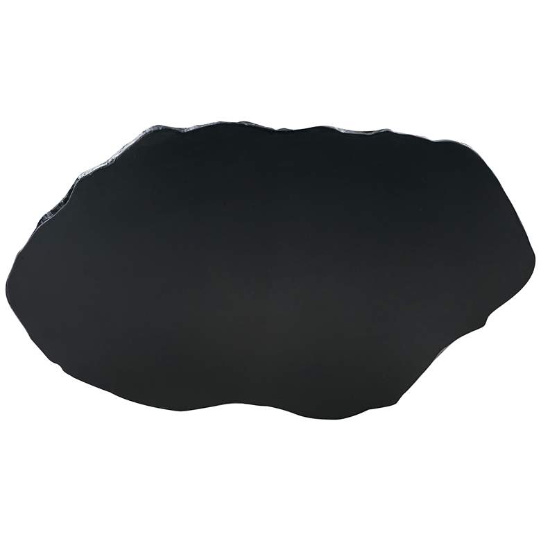 Image 6 TOV Crag 56" Wide Modern Black Indoor-Outdoor Coffee Table more views