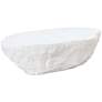 3_TOV Crag 56" Wide White Concrete Modern Indoor-Outdoor Coffee Table