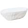 TOV Crag 56" Wide White Concrete Modern Indoor-Outdoor Coffee Table