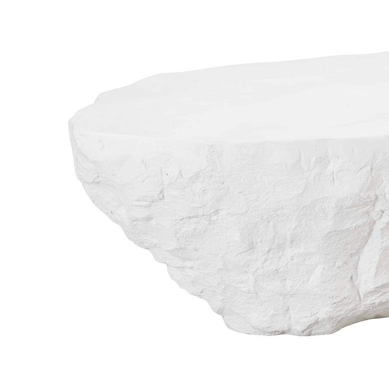 Image 5 TOV Crag 56" Wide White Concrete Modern Indoor-Outdoor Coffee Table more views