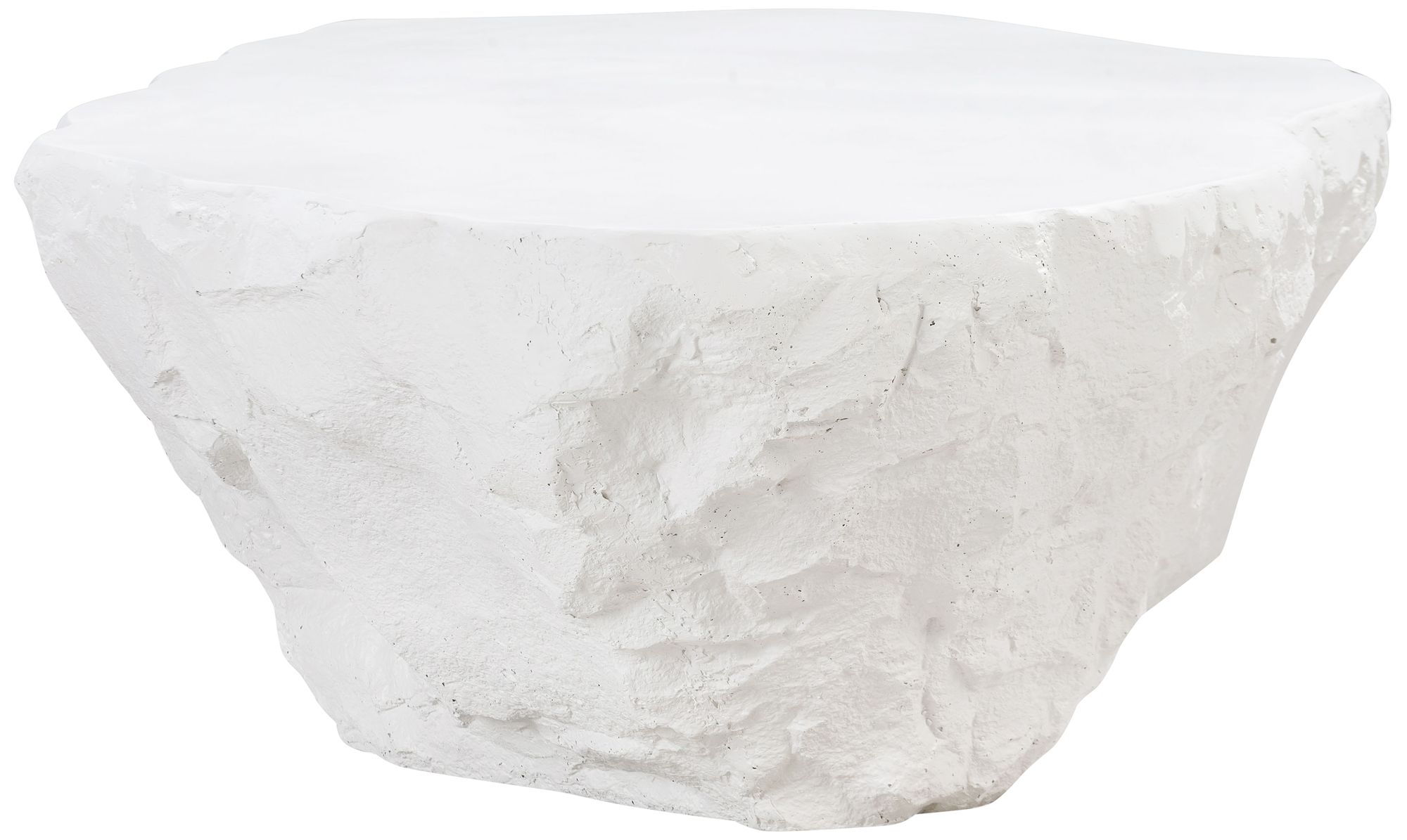 TOV Crag 56" Wide White Concrete Modern Indoor-Outdoor Coffee Table in scene