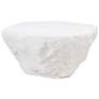 TOV Crag 56" Wide White Concrete Modern Indoor-Outdoor Coffee Table in scene