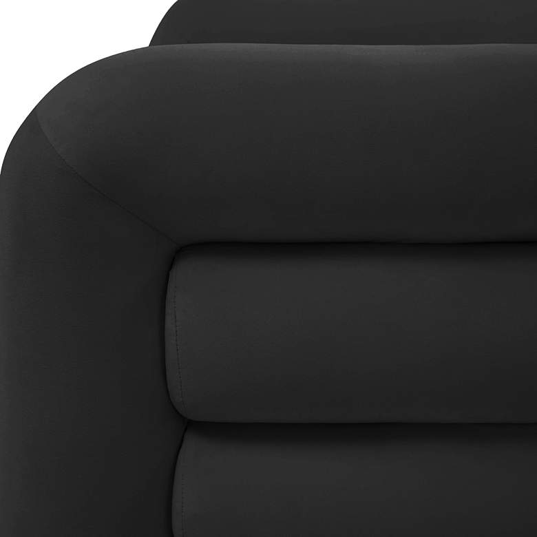 Image 7 TOV Curves 36 1/4" Black Velvet Channel-Tufted Modern Lounge Chair more views