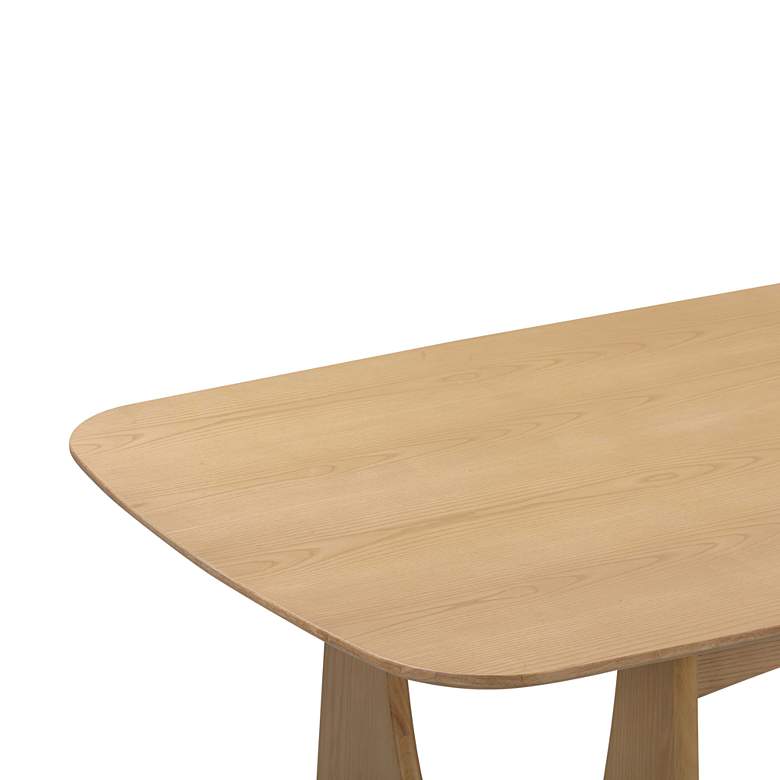 Image 2 TOV Cybill 94" Wide Natural Ash Wood Rectangular Modern Dining Table more views
