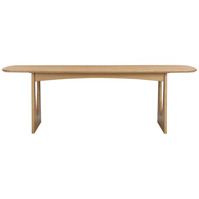 Image 5 TOV Cybill 94" Wide Natural Ash Wood Rectangular Modern Dining Table more views