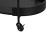 3_TOV Cyril 34 1/4" Wide Black Oak Rolling Bar Cart more views