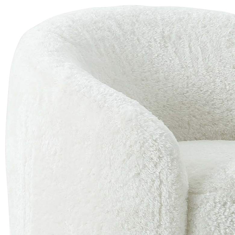 Image 3 TOV Dakota 33" Wide Luxe White Faux Shearling Modern Armchair more views