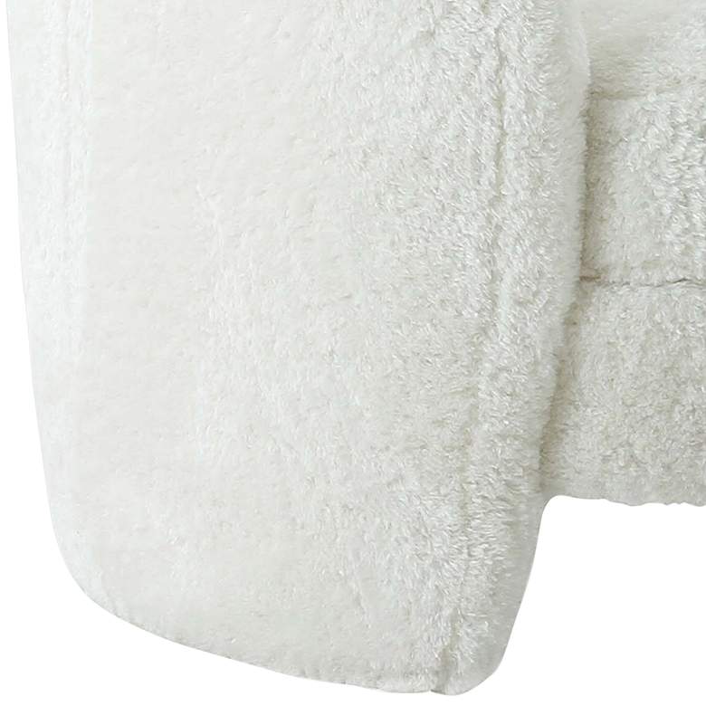 Image 4 TOV Dakota 33" Wide Luxe White Faux Shearling Modern Armchair more views