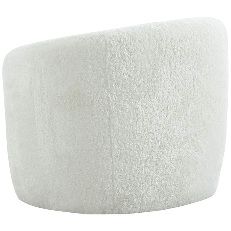 Image 7 TOV Dakota 33" Wide Luxe White Faux Shearling Modern Armchair more views