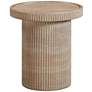 5_TOV Darcy 17 3/4"W Faux Travertine Indoor-Outdoor Modern Side Table more views