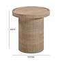 6_TOV Darcy 17 3/4"W Faux Travertine Indoor-Outdoor Modern Side Table more views