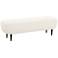 TOV Denise 50 3/4" Wide Cream White Boucle Fabric Modern Bench