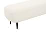2_TOV Denise 50 3/4" Wide Cream White Boucle Fabric Modern Bench more views