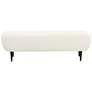 3_TOV Denise 50 3/4" Wide Cream White Boucle Fabric Modern Bench more views