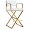 TOV Director 21 1/2" Wide White Vegan Leather Director's Chair
