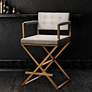 1_TOV Director 21 1/2" Wide White Vegan Leather Director's Chair