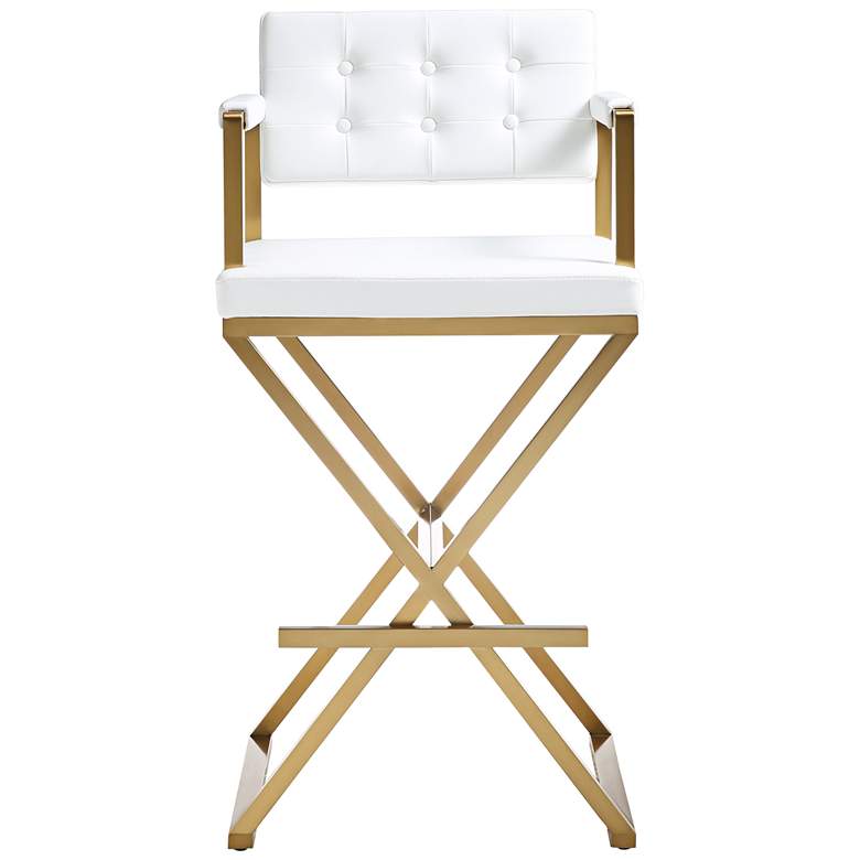 Image 3 TOV Director 21 1/2" Wide White Vegan Leather Director's Chair more views