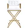 3_TOV Director 21 1/2" Wide White Vegan Leather Director's Chair more views