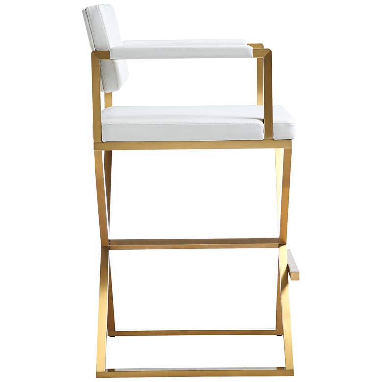 Image 4 TOV Director 21 1/2" Wide White Vegan Leather Director's Chair more views